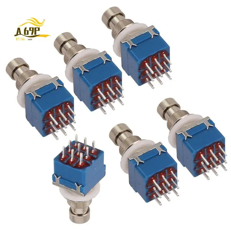 a69p-6pcs-pedal-de-efeito-para-guitarra-interruptor-de-pe-3pdt-botao-pcb-on-on-com-retencao-9-pinos-true-bypass-azul