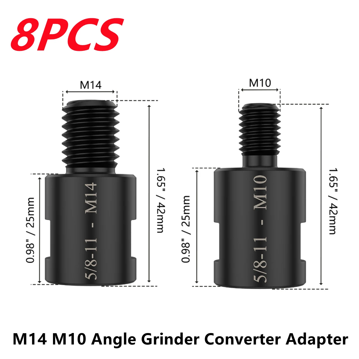 

Angle Grinder Adapter Converter M10 M14 5/8-11 Thread Converter Adapte Arbor Connector For Polishing Pad Saw Blade Hole Saw Tool