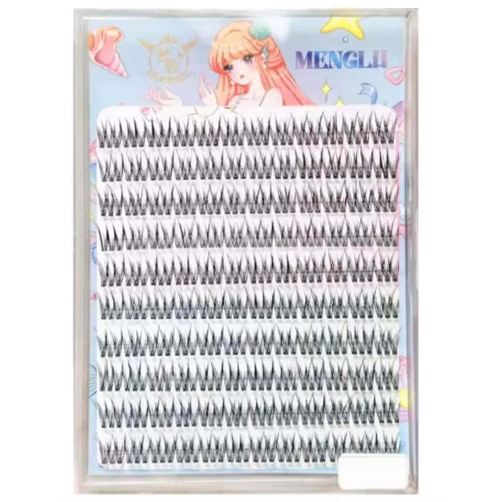 自己粘着式つけまつげ、透明バンド付き、再利用可能、接着剤不要、ストレスフリーで簡単装着、デイリーユースに最適