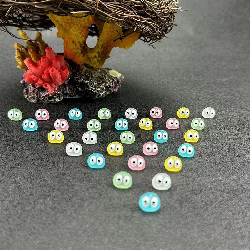 10Pcs Luminous Briquettes Elfs Black Ball Sprite Duck Figurine Home Decor Glowing Miniature Fairy Garden Decoration Accessories view 4