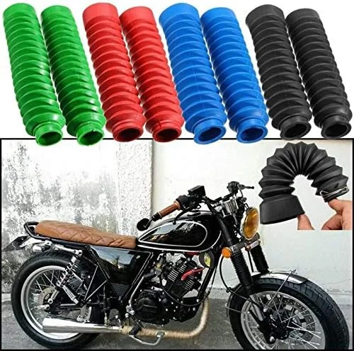 

Motorcycle Shock Absorber 1 Pair Universal Motorcycle Rubber Front Fork Cover Protector Gaiters Boot Gaitor Fit for Harley