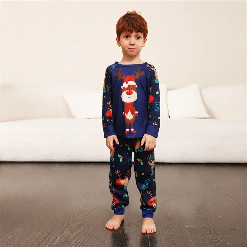 Father Mother Children Baby Sleepwear Daddy Mommy and Me Xmas Pyjamas Clothes 2023 Christmas Deer Family Matching Pajamas Sets