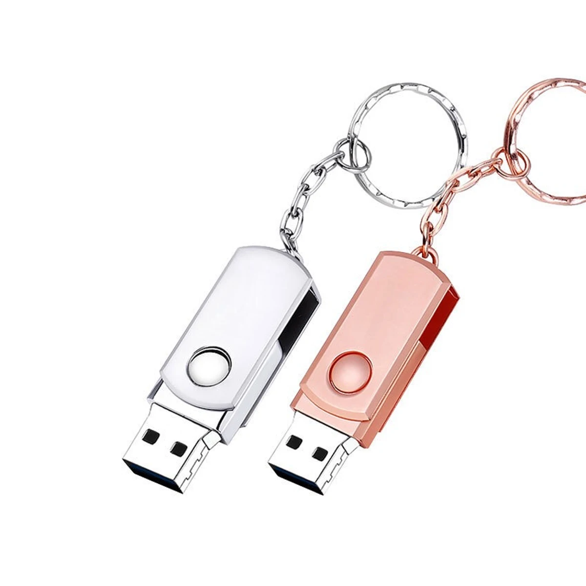

USB-накопители, 32 ГБ, 2 упаковки, 32 ГБ флэш-накопители для большого пальца, Memory Stick Jump Drive для хранения и резервного копирования (2 цвета: серебро, розовое золото)