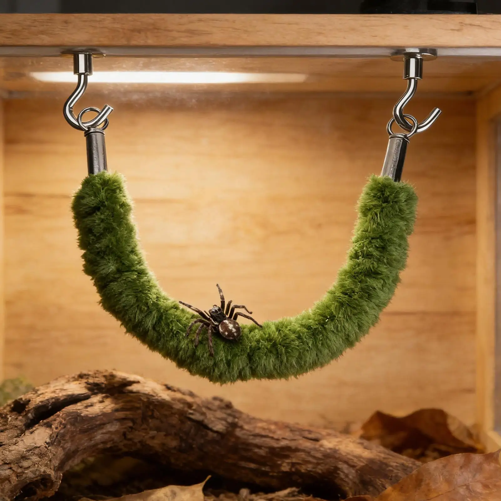 Jumping Spider Bridge Hermit Crab Climbing Enclosure Bridge Swings Spider/Gecko Jumping stand Climbing ladder for Terrarium ﻿