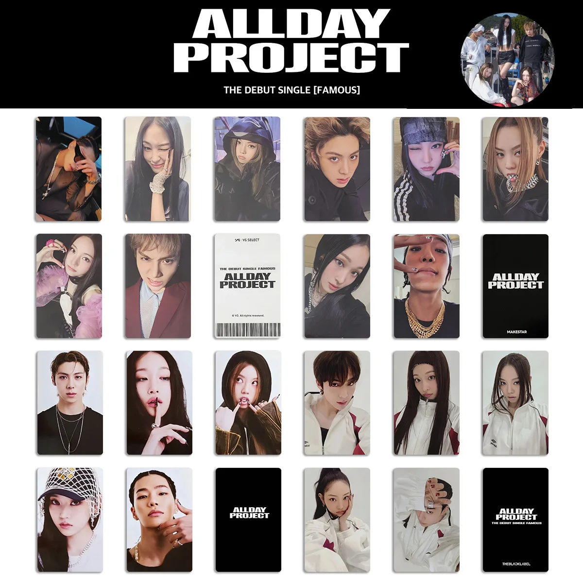 

5Pcs/Set Kpop Idol New Album FAMOUS Lomo Cards Postcards ALLDAY PROJECT ANNIE BAILEY TARZZAN WOOCHAN YOUNGSEO Fans Gifts