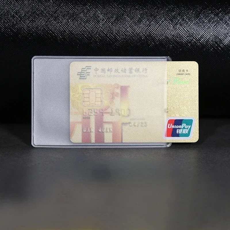 1/5/10pcs PVC Transparent Card Holder Bus Business Case Bank Credit ID Card Holder Cover Identification Card Container Holder