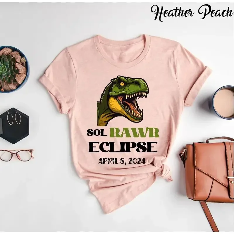 Solrawr Eclipse T Shirt Solar April 8 2024 America Totality Event Kids 8th Celestial Souvenir