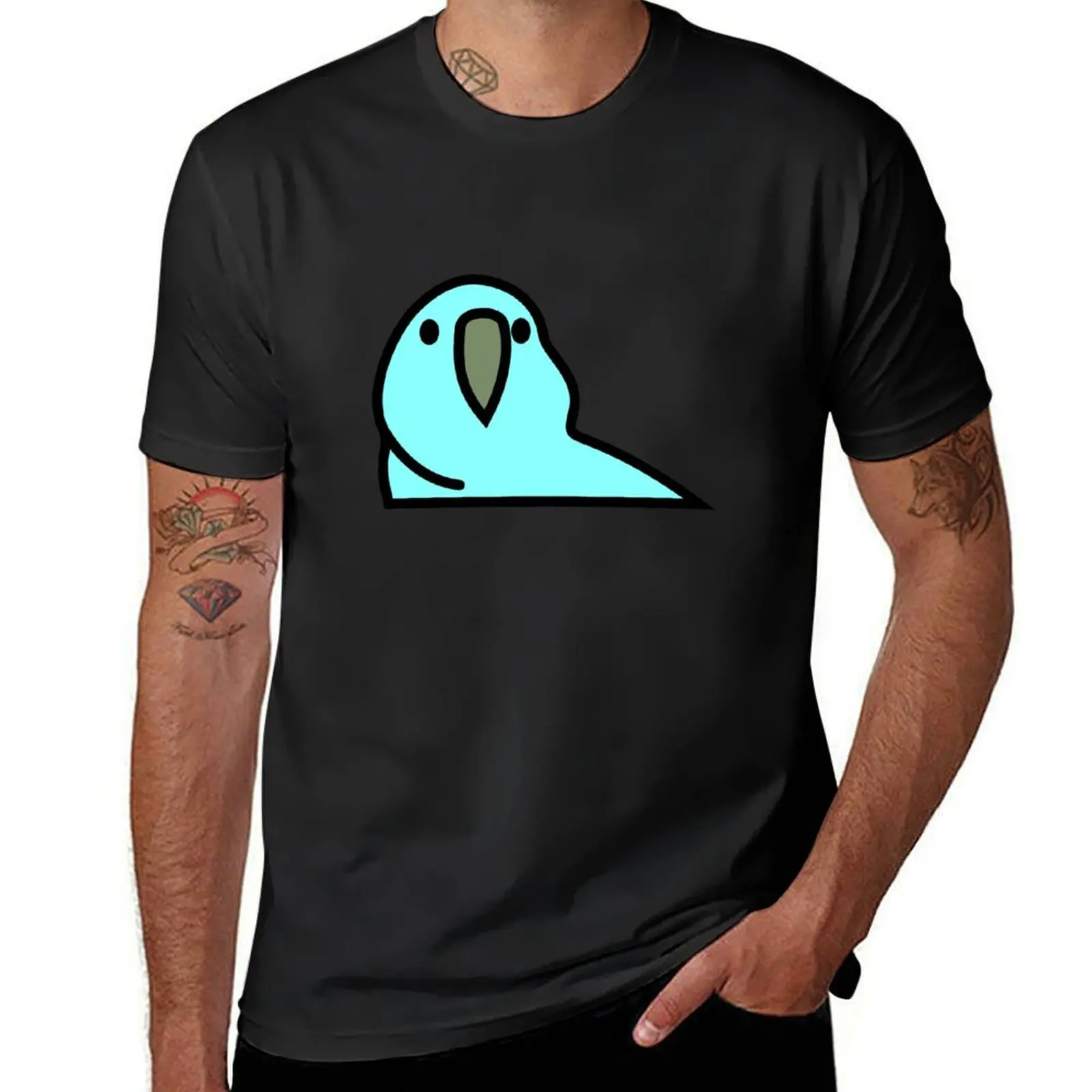 PartyParrot - Light Blue T-Shirt quick drying heavyweights customs design your own plain white t shirts men