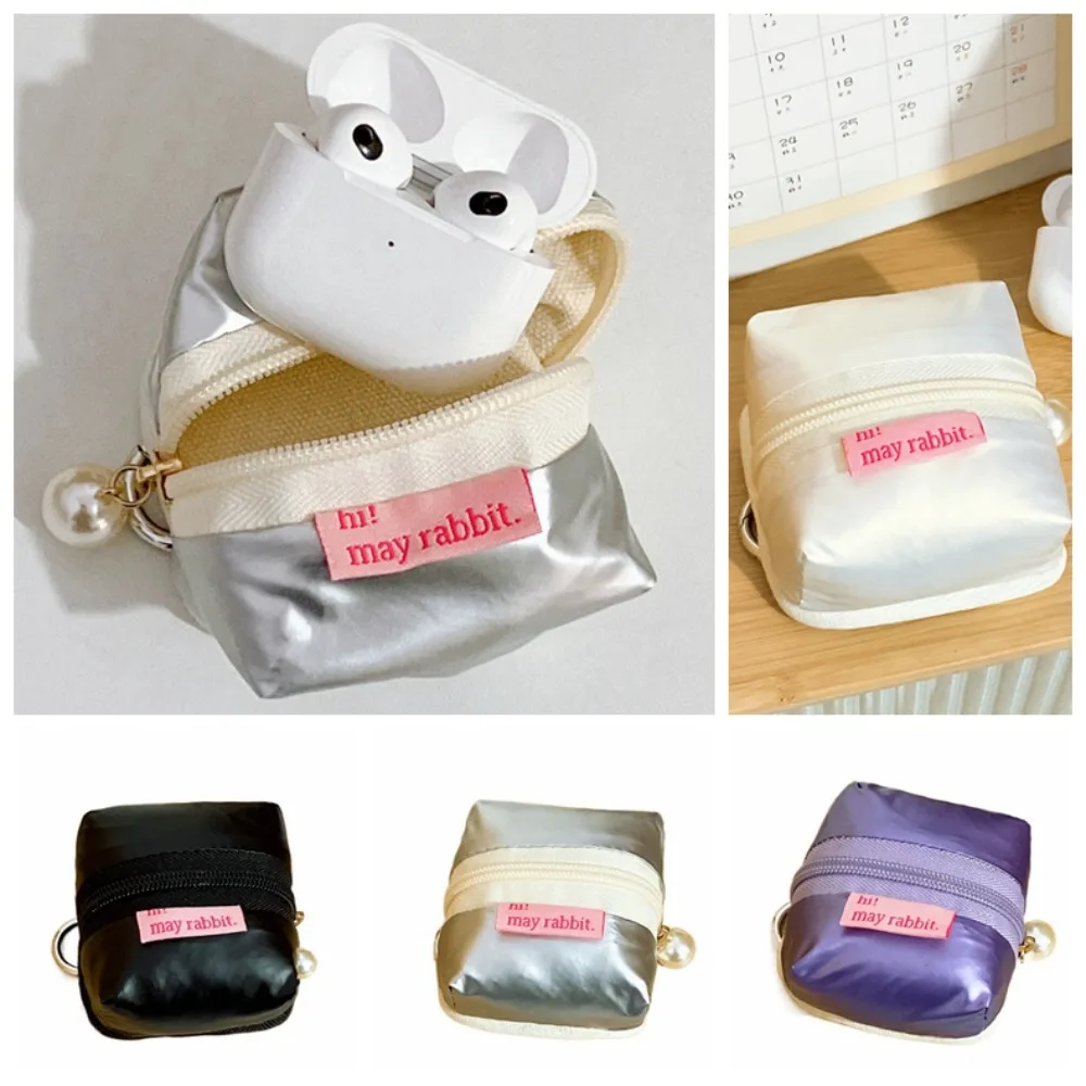 Bag Pendant Cloth Pouch Earphone Bag Small Tent Fashion Cute Coin Purse Portable Pearl Mini Storage Bag Headphone