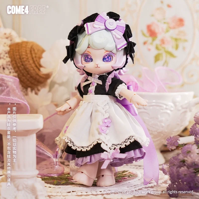 ​ ​ COME4FREE 1/12 BJD ملابس دمى سلسلة لغة الأزهار زهرة جرس فستان الوستارية الزي لملابس دمى OB11