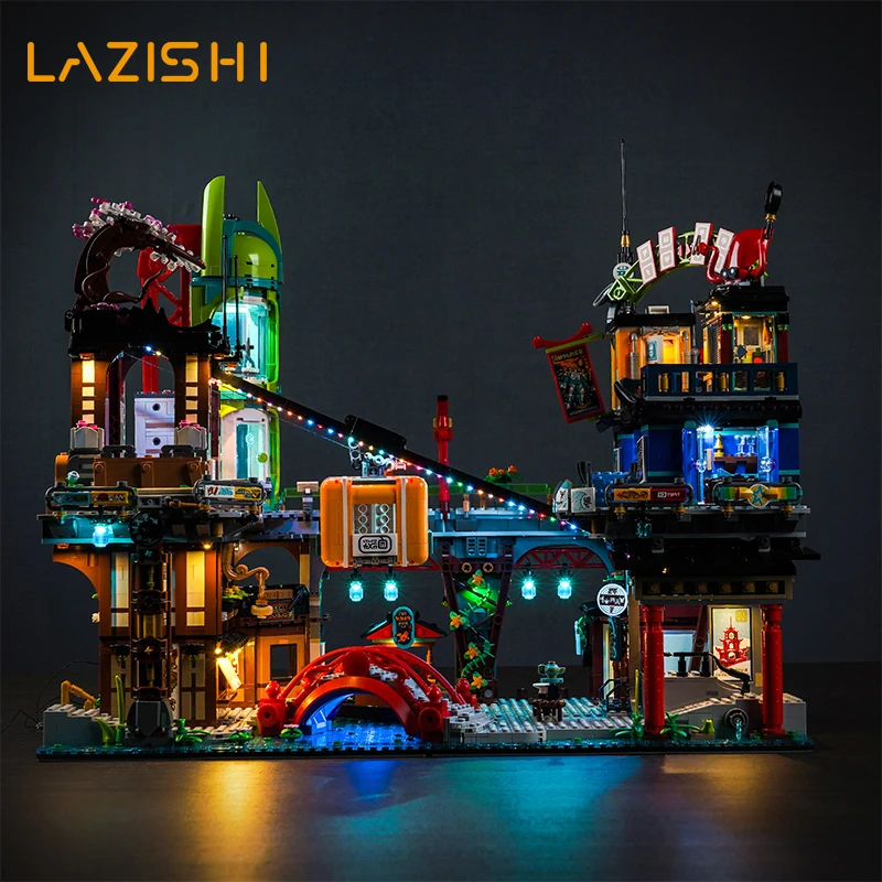 Lazishi LED Light 71799 Set for NINJAGO ®  City Markets building block dedicated light (only including lighting accessories)