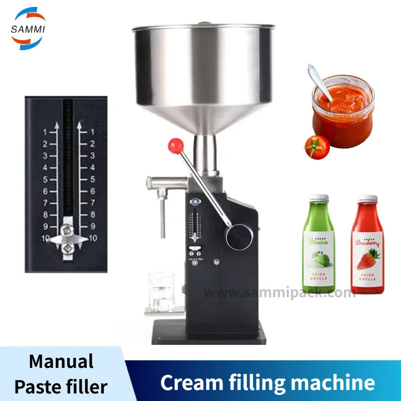 

Manual Small Volume Piston Essential Oil Cosmetics Lotion Cream Bottle Paste Liquid Filling Machine 50ml