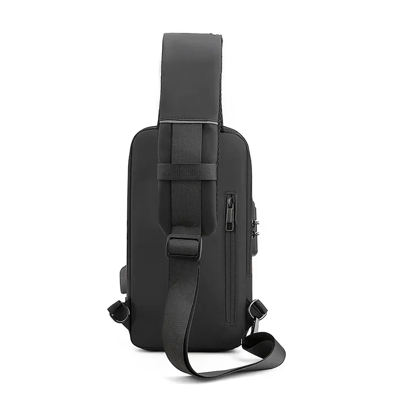 Crossbody Bag Men\'s 2024 Trendy Brand Fashion Breast Bag Tooling Locomotive Backpack Trendy Sports Waterproof Shoulder Bag