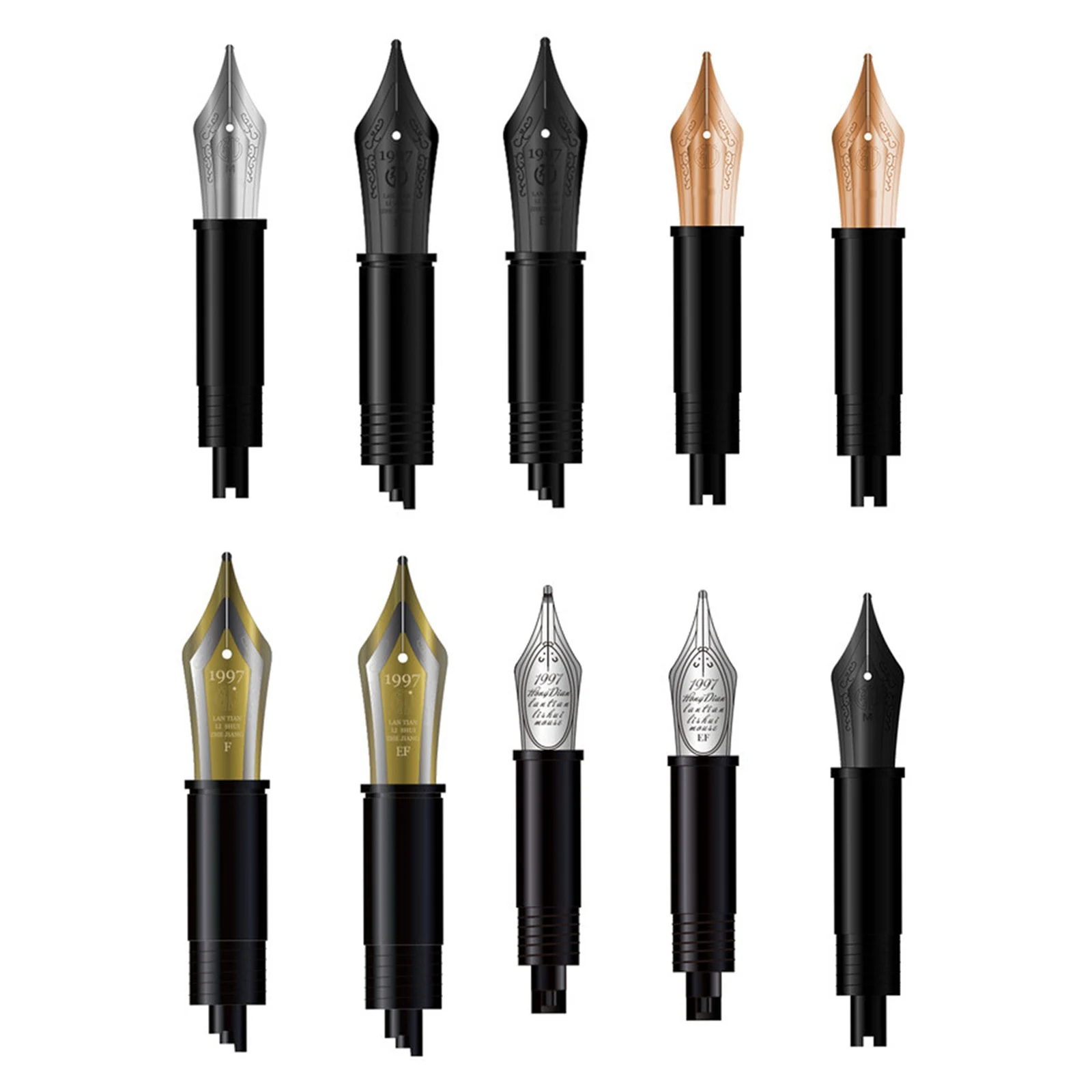 

HongDian Fountain Pen Replacement Nib F/EF/B – High Precision Smooth Writing Fit Most Pens for Office School Calligraphy DIY