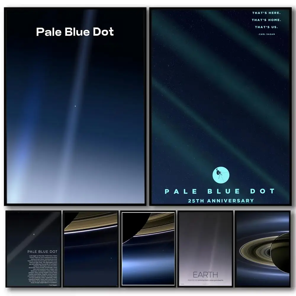 

Pale Blue Dot Painting Calligraphy High-Quality Cotton Canvas Poster Wall Art for Living Room Modern Home Decoration