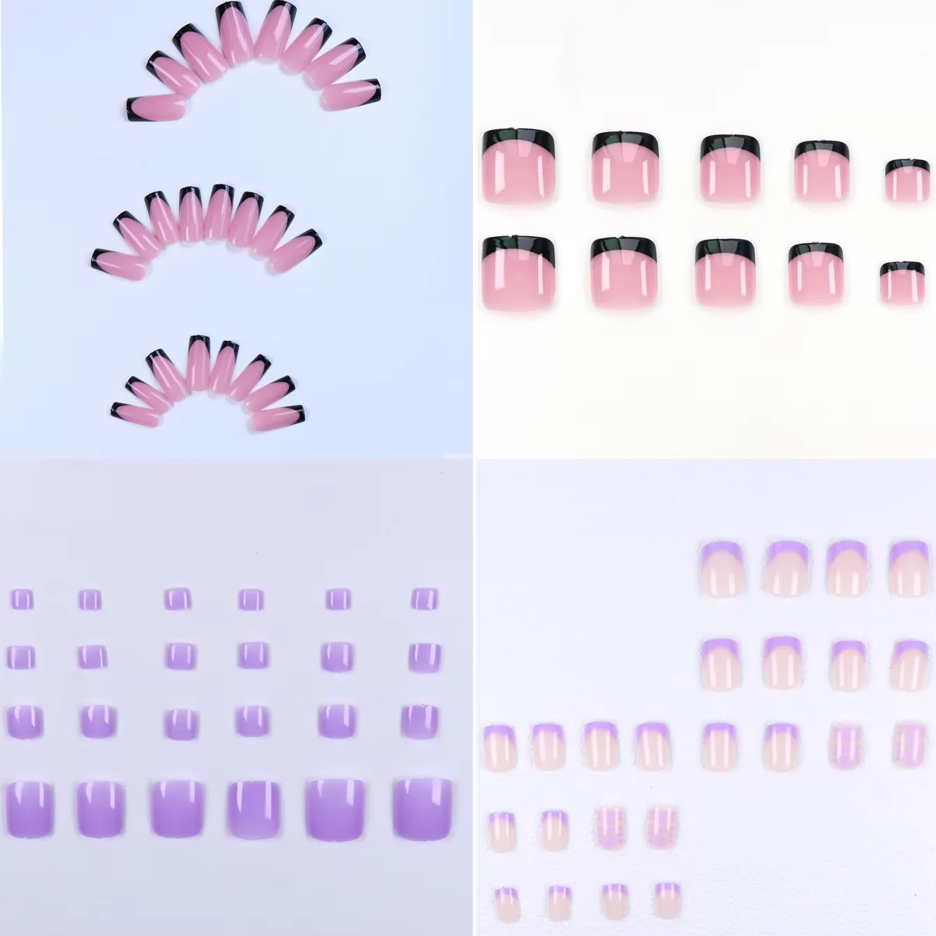 288 قطعة/1 مجموعة-أظافر راقصة الباليه المزيفة لليدين والطعام - هذه الأظافر المزيفة ذات الطراز المختلف تجعل أصابعك تبدو طويلة وأنيقة