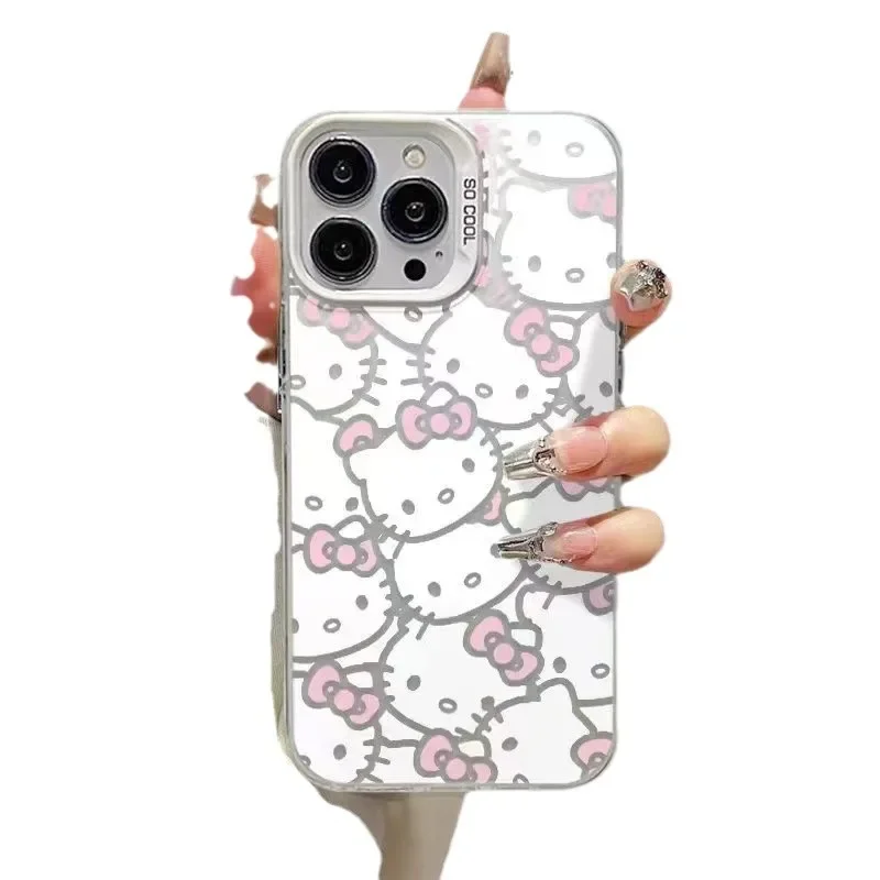 Sanrio Full Screen Hello Kitty Is Suitable for Apple 14 Pro Phone Case Iphone 15 Promax Cute Niche Soft Girl Soft Shell