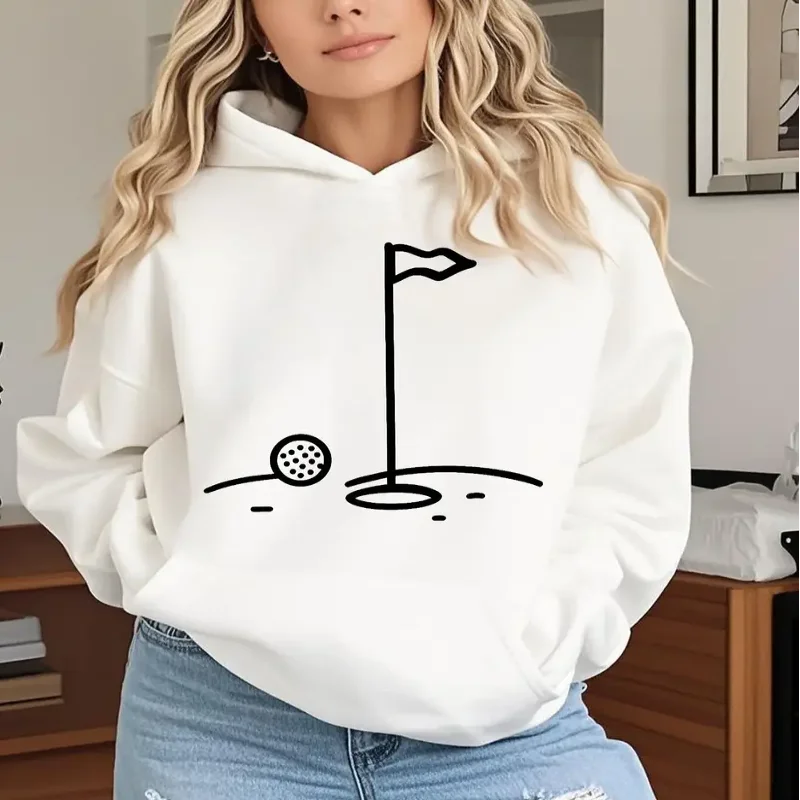 

Хлопковая толстовка с мячом и флагманской палочкой, пуловер с графическим рисунком, уличная одежда, карман-кенгуру, можно стирать в машине, удобная осенне-зимняя повседневная одежда