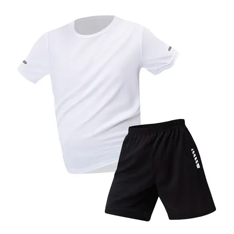 2-pack europeisk och amerikansk storlek HERR Kortärmade shorts HERR Casual T-shirt Joker Löpning Fitness Tvådelad dräkt 10 best sales polotröja - №9