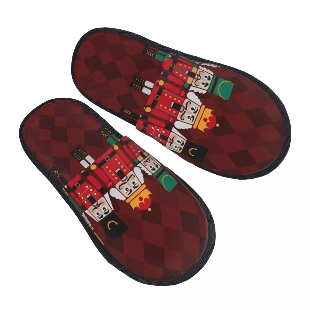 Christmas The Nutcrackers Guest Slippers for Spa Women Custom Print Holiday House Slipper