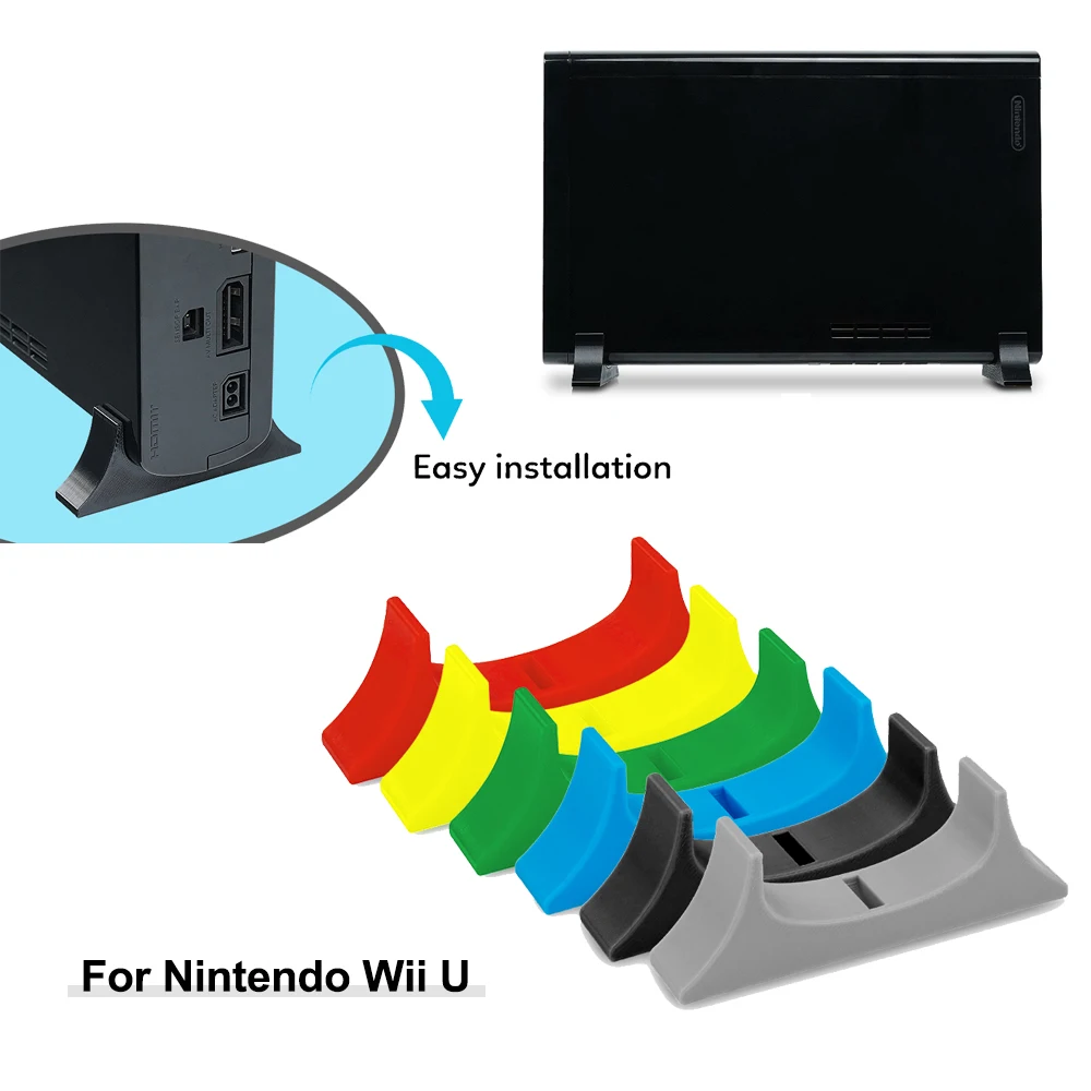 2PCS Game Console Holder Horizontal Holder Heighten Support Bracket Accessories Cooling Feet For Nintendo Wii U Console