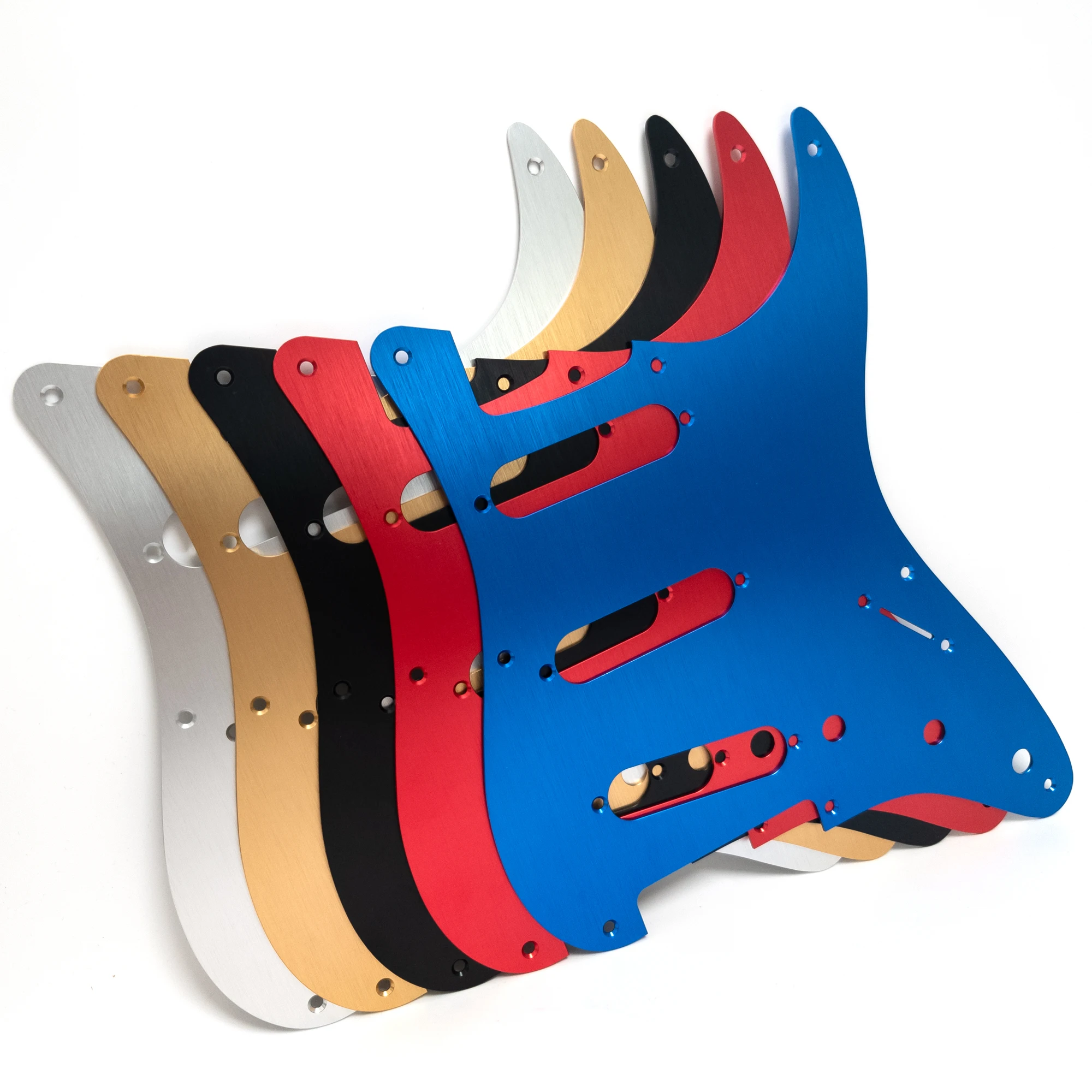 

Ultra Vintage 50s Style Anodized Aluminum 8-Hole SSS Pickguard for ST ST – Fits China-Made SQ/CV 50s Models