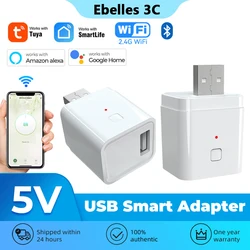 Tuya Smart Micro USB adapter 5V Mini USB Wifi inteligentne gniazdo do ładowania wtyczek głosowych współpracuje z Alexa Google Alice