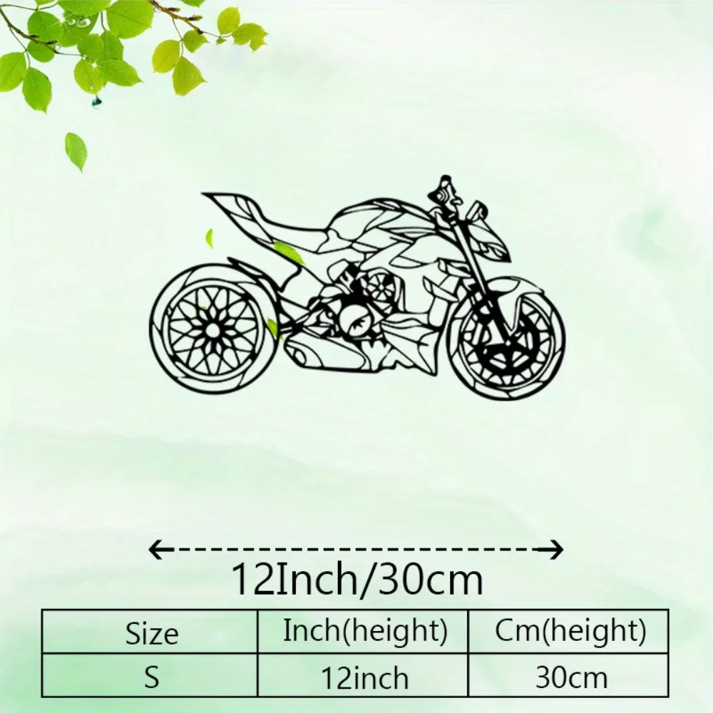 Brand Metal Motorcycle Wall Art Sculpture Mural Garage Decor Powder Coated Iron Craft Living Room Gift - view 5