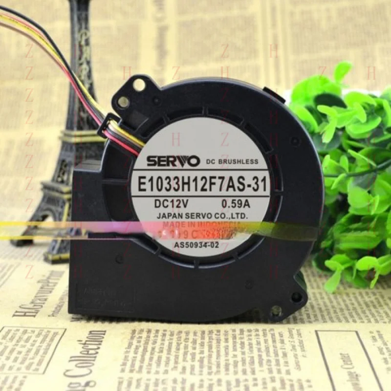

XXZ for 1PC Chassis Cooling Fan Turbo Blower 9733 E1033H12F7AS-31 DC12V 0.59A