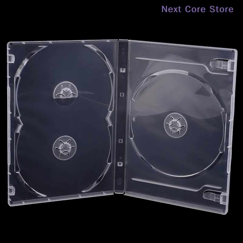[NC]Square Transparent Bottom CD Box Empty CD Case PP Plastic Milky Transparent CD Case CD Case Capacity 3 Discs[NC]