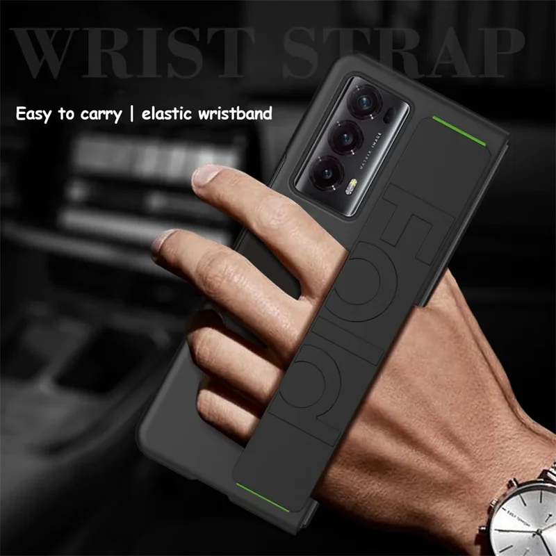 Luxury Wrist Hand Strap Case For Honor Magic V2 Protective Cover Fold Phone Fundas Coque Capa