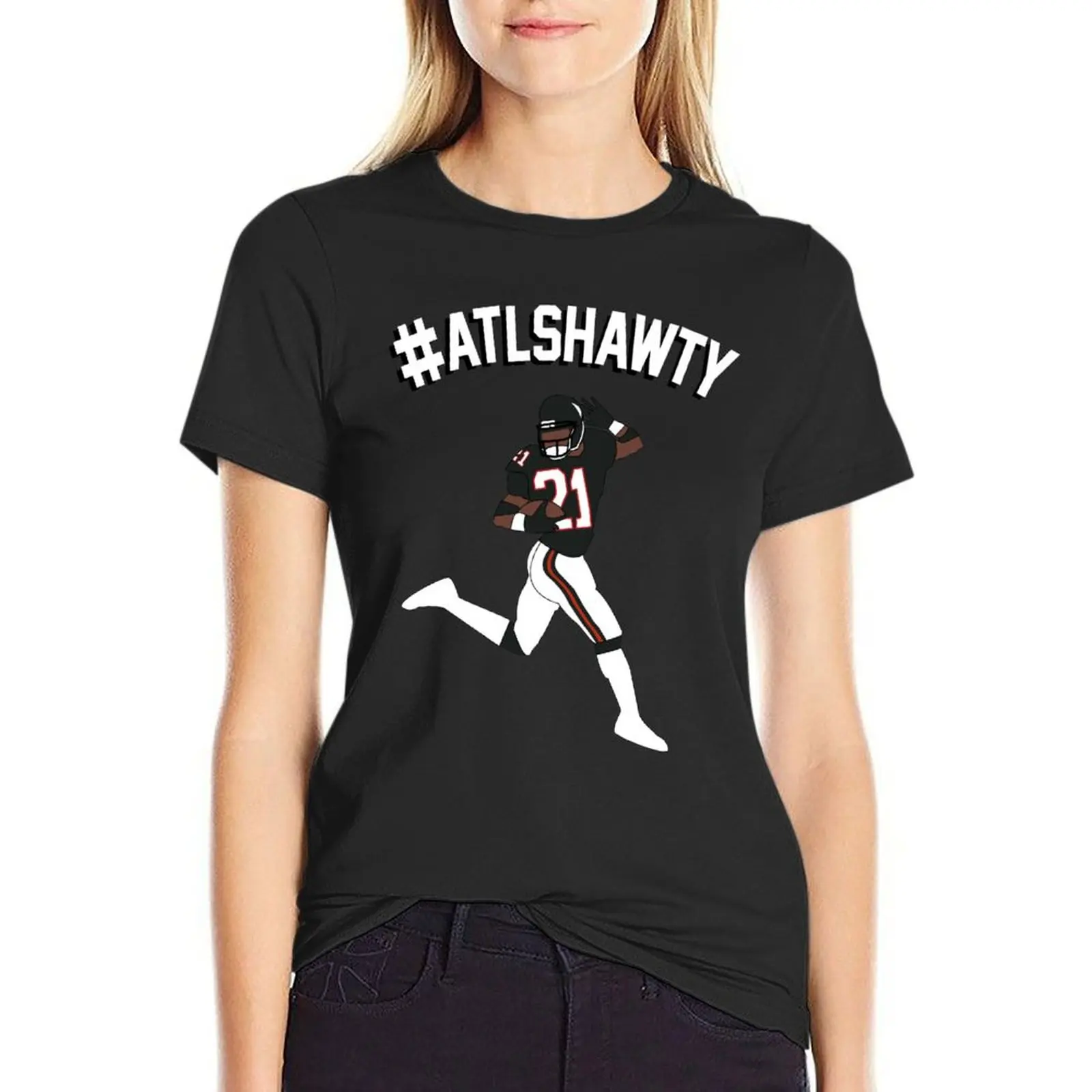 

#ATLSHAWTY - Deion Sanders T-Shirt summer clothes oversized summer top cropped t shirts for Women