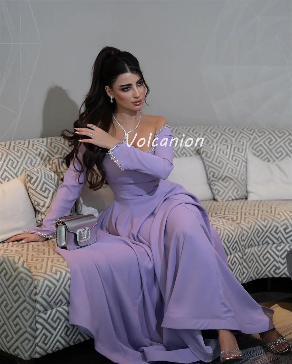 Элегантные классические джерси со стразами и рюшами по индивидуальному заказу, длинные платья трапециевидной формы с открытыми плечами, платья для особых случаев на заказ, высокое качество