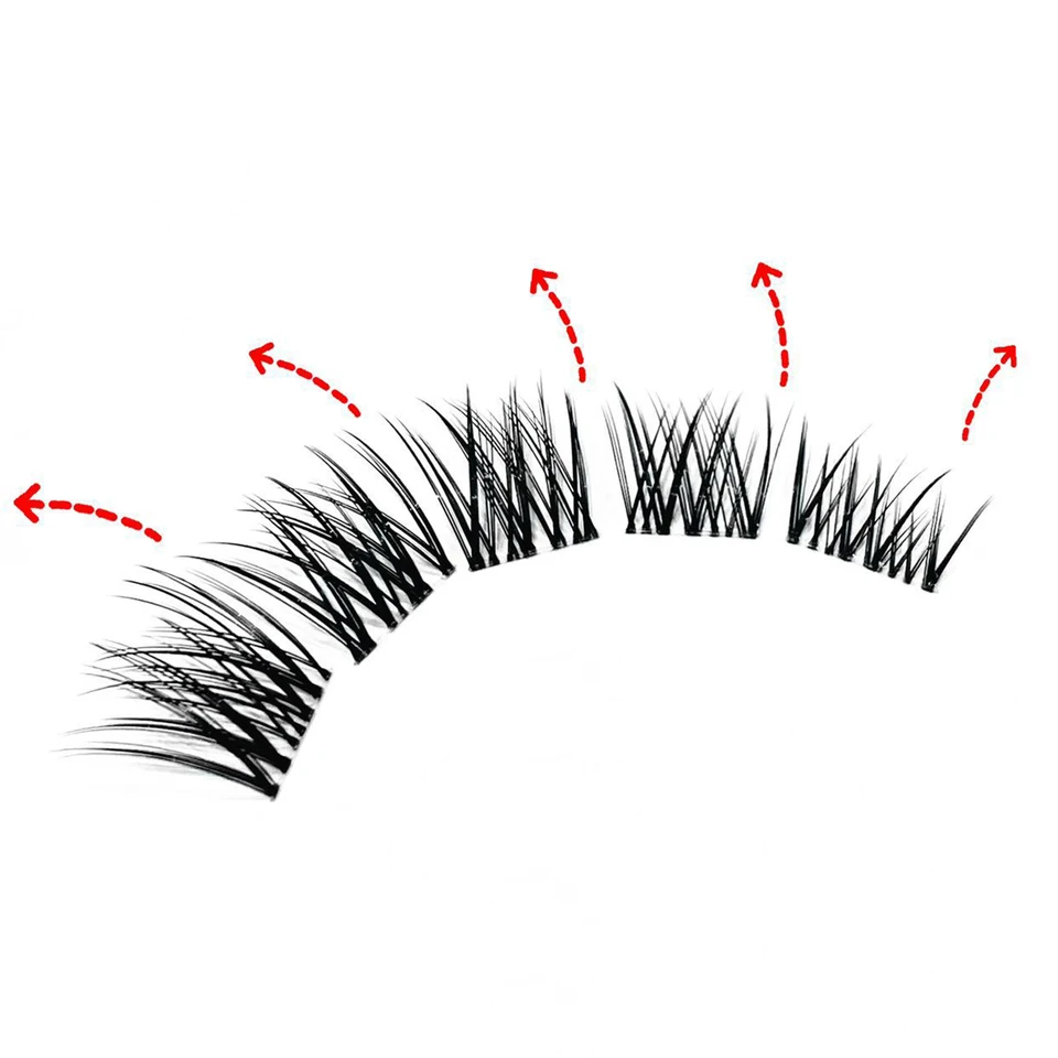 Racimos de Pestañas Esponjosos DIY, Estilo Manga Gato, Pestañas Postizas Naturales Rizadas con Ala para Maquillaje Diario 3