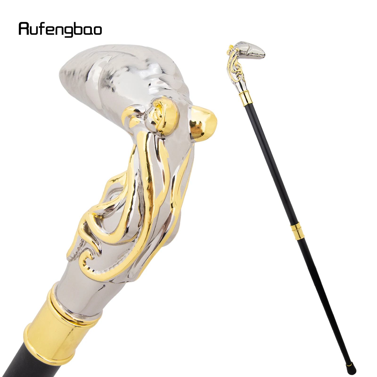 Golden White Octopus Fish Squid Cane Fashion  Stage Cane Decorative Stick Decorative Cane Cosplay Parties, For Cosplay & Party view 3