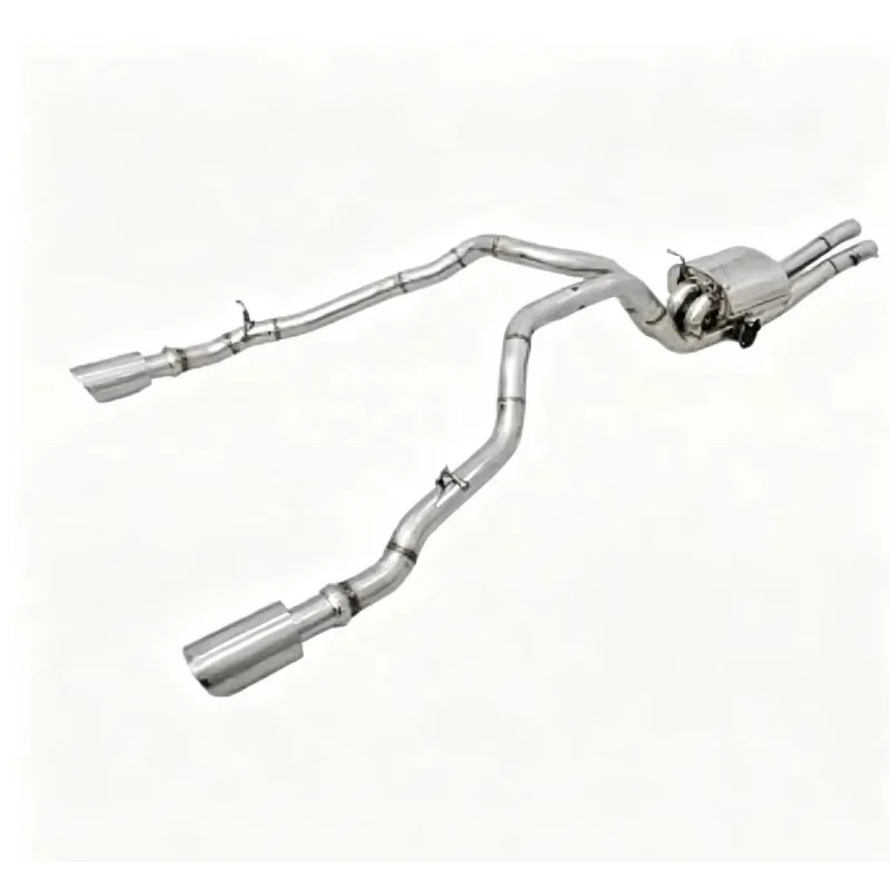 High Flow Mirror Polished Exhaust Pipes Stainless Steel Muffler cxl
