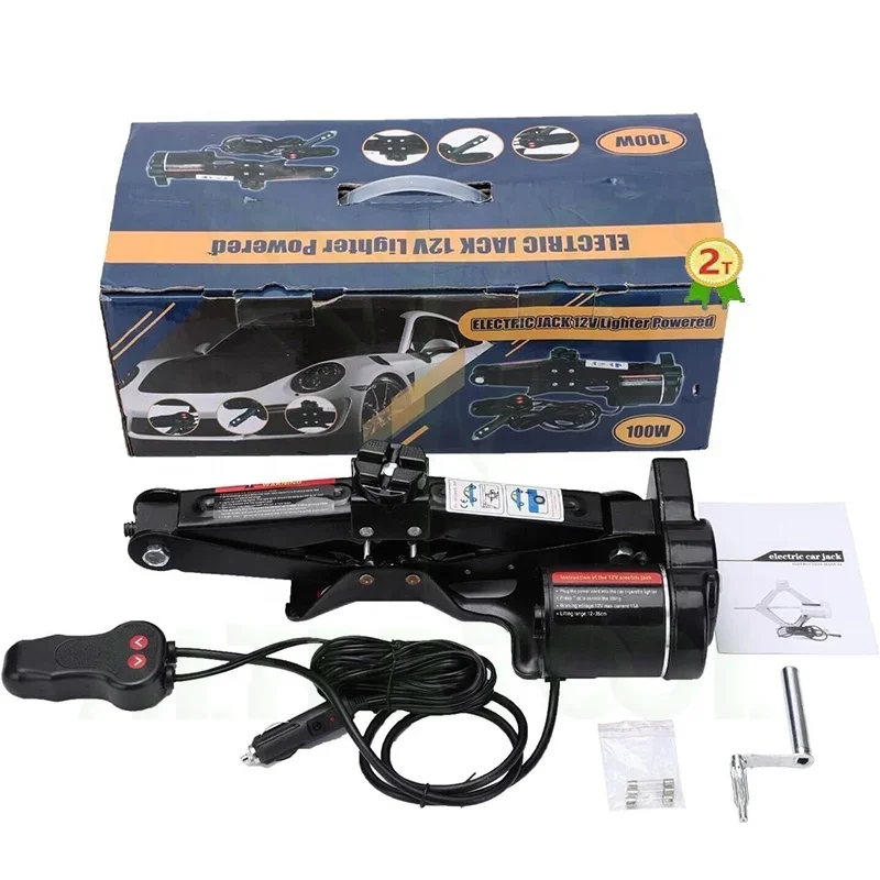 4000LBS 2Ton Electric Car Scissor Jack Car Remote Control Electric Jacks Classic Scissor Electric Jack Tire Change Repair Set