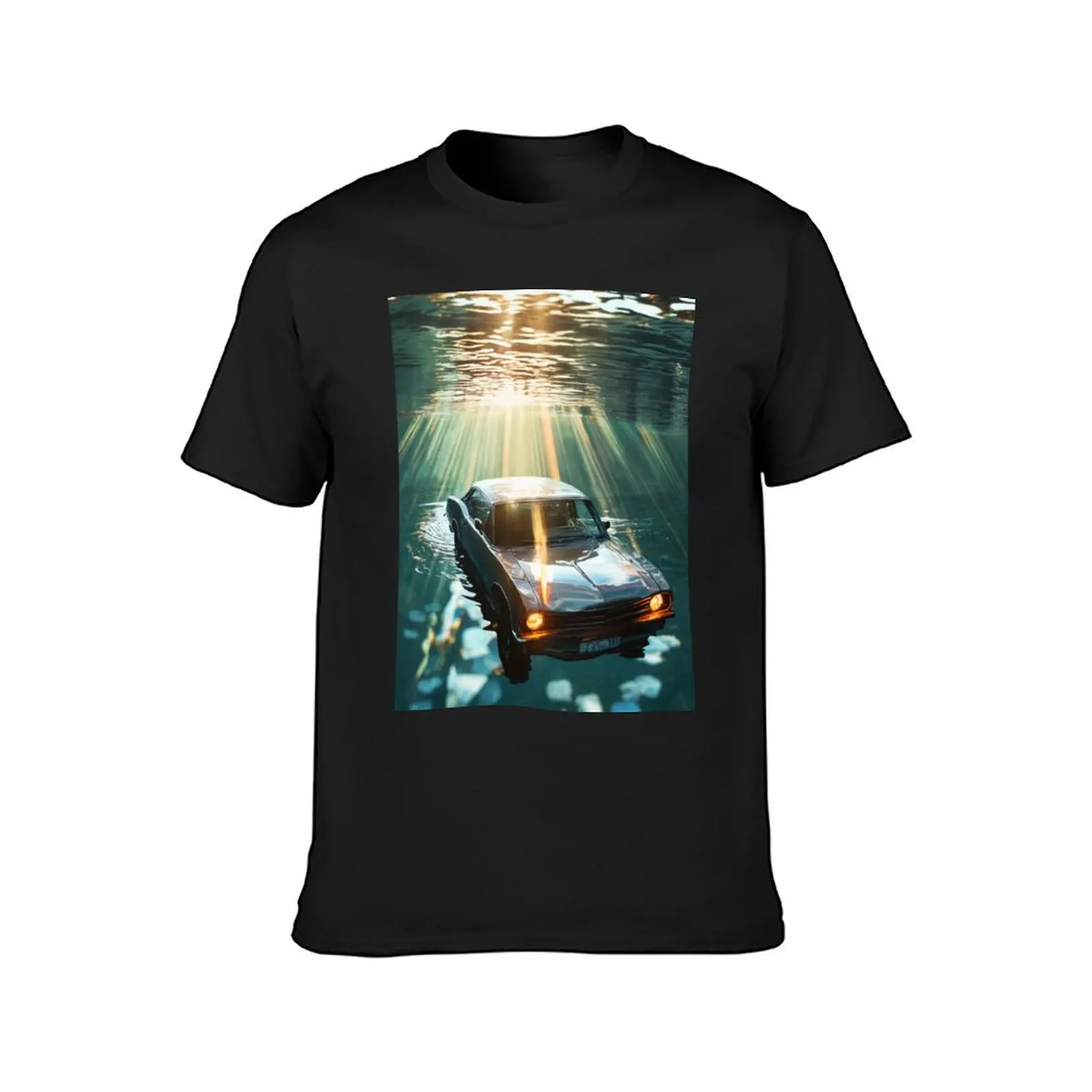 Car underwater T-Shirt blacks customs design your own fitted t shirts for men