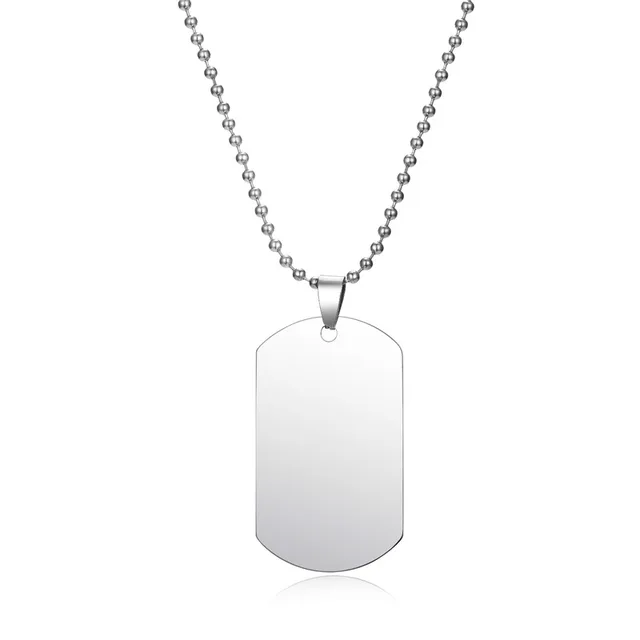 Wojskowy identyfikator wojskowy Wisiorek Pet Cat Dog Tag Odznaka Człowiek Metalowy kolor Naszyjnik ze stali nierdzewnej Urok Biżuteria damska Prezenty