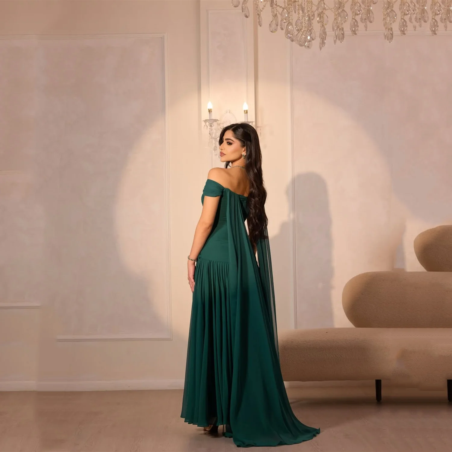 

Aileen Prom Dresses 2026 Luxury Evening Dresses for Special Occasions فساتين سهرة Chiffon Women Evening Dress Customized Green