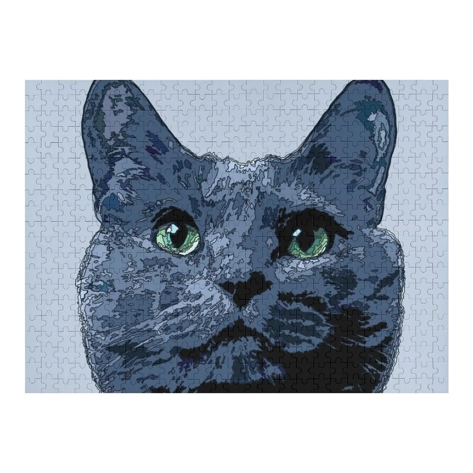 

Russian Blue Hullabaloo Jigsaw Puzzle Jigsaw Custom Customized Toys For Kids Puzzle