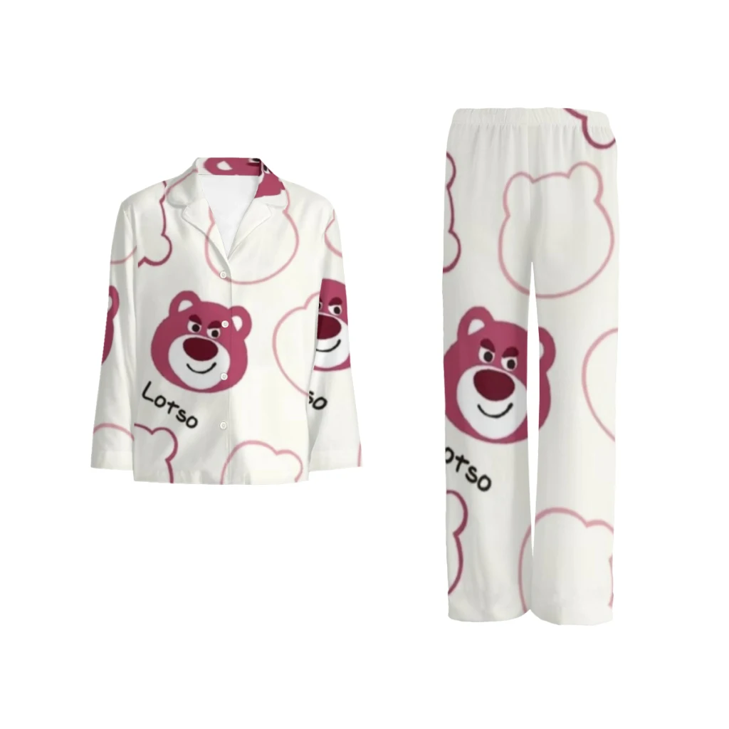 

Disney Strawberry Bear Complete set of printed pajamas, comfortable/cute/patterne