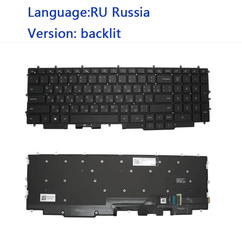 New RU For Dell Game Box G7 17 7700 RGB Backlit  Russia Replacement Internal Notebook Laptop Keyboard