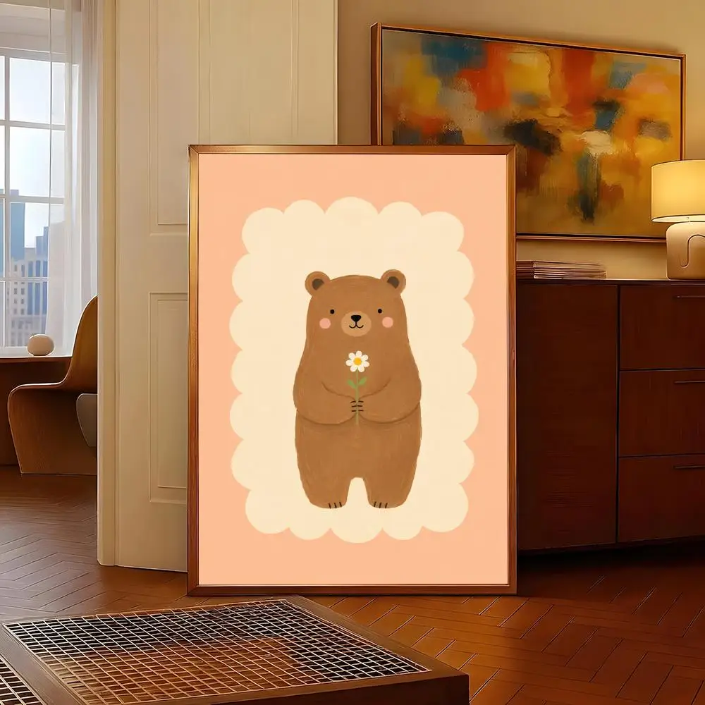 Whimsical Dancing animal Poster Wall Art Print Canvas Painting Poster Picture For Bedroom,Living Room Home Decor