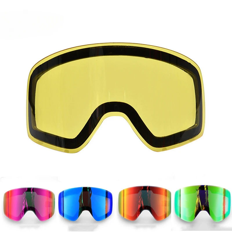 Magnetic Anti Fog Skiing Glasses Multi-color Men\'s Women\'s Accessories Brightening Double-layer Anti Fog Replacement Lenses