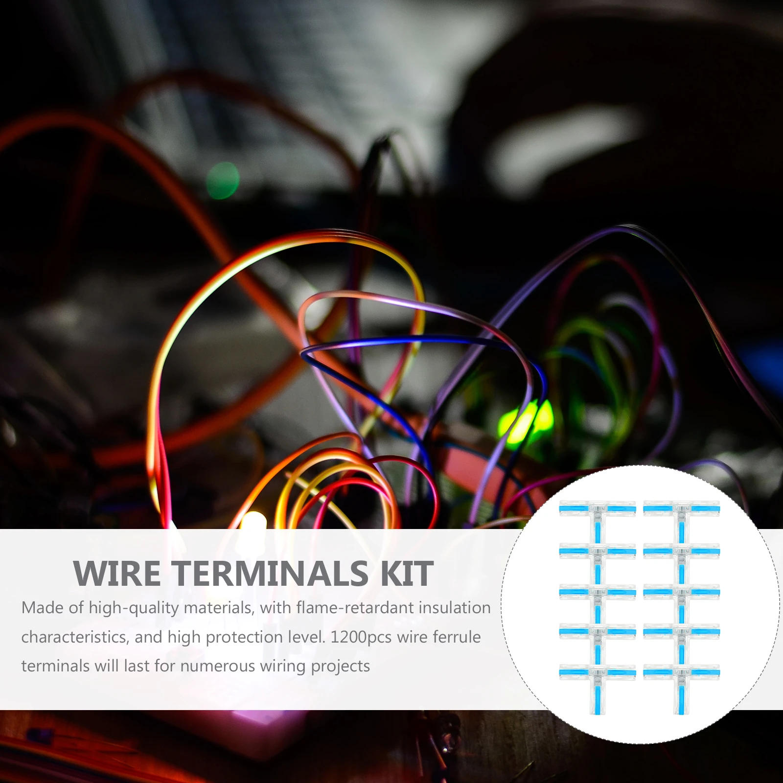 

10pcs T-Type Copper Insulated Wire Quick Electrical Repair Set Copper Terminal for Cable Insulated Terminal Connection