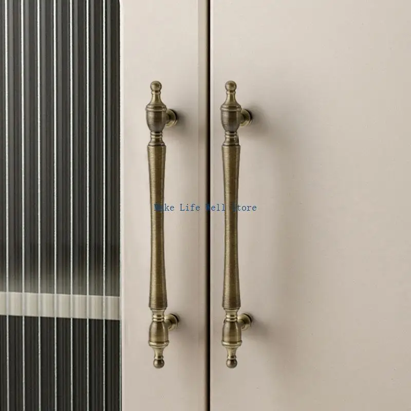 Strong Brass Cabinets Pulls Ergonomic Handle Multiple for French Door Drawer