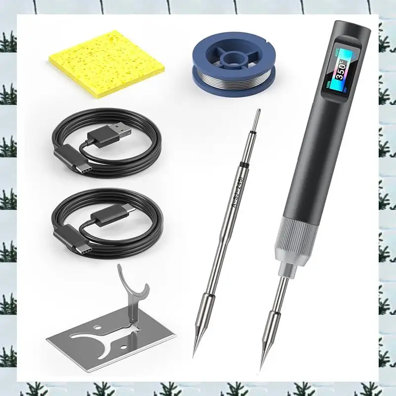 

ABLG 100W High Power Mini Soldering Iron,Usb Soldering Iron, Soldering Iron Accurate 60-450°C, Welding Pen 2S Fast Heating