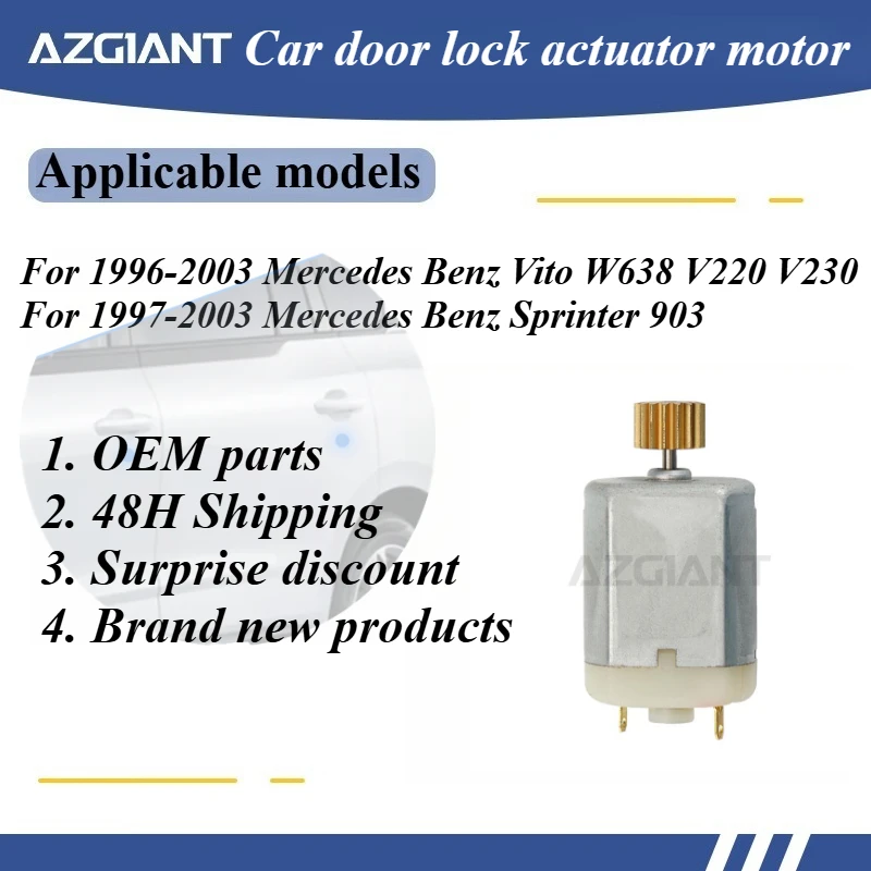 

AZGIANT New car door lock actuator motor for 1996-2003 Mercedes Benz Vito W638 V220 V230/1997-2003 Mercedes Benz Sprinter 903