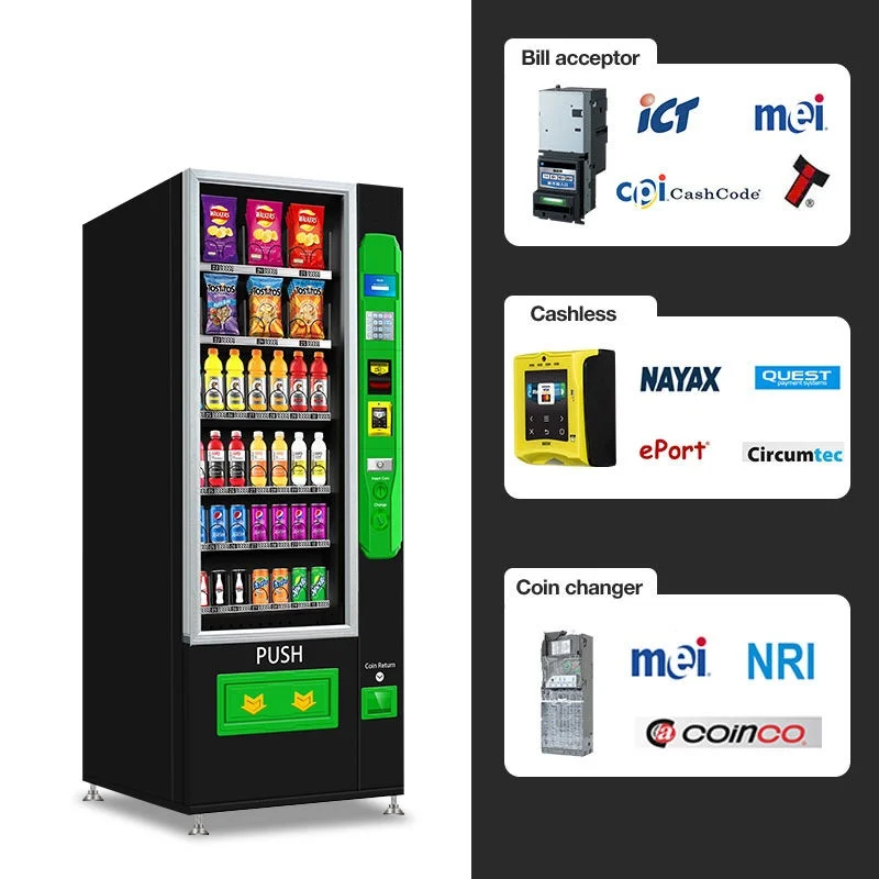 Snack And Drink Small Vending Machine Automatic Professional Black Vending Machine For Sale